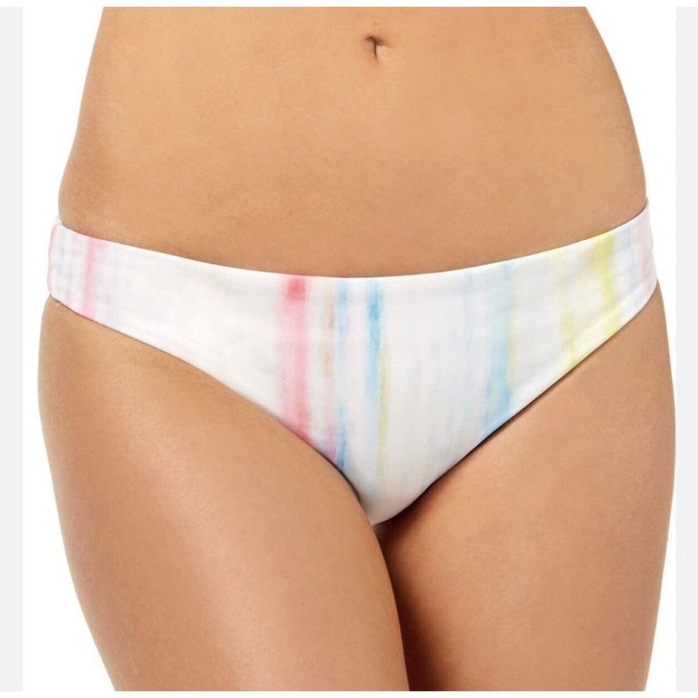 NWT Bar III Cheeky HIpster Bikini Bottoms Large Watercolor Stripe L